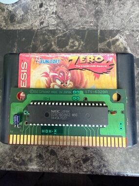 Rare Zero the kamikaze squirrel game for Sega Genesis